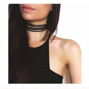 2pcs  Elegant Lace Velvet Double-layer Choker Necklace